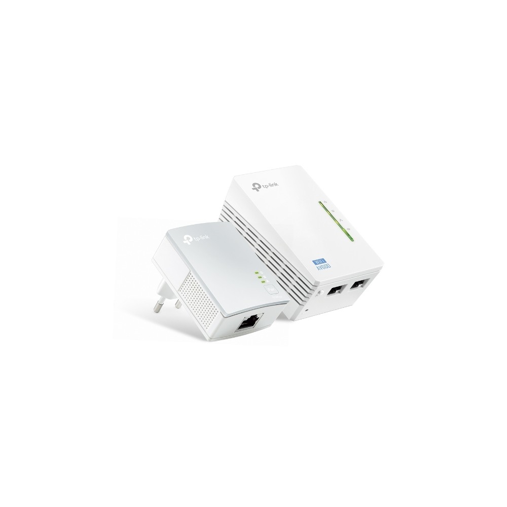 TPLINK Kit Extensor Powerline PLC WiFi AV600 a 300 Mbps wpa4226 con enchufe  chuco