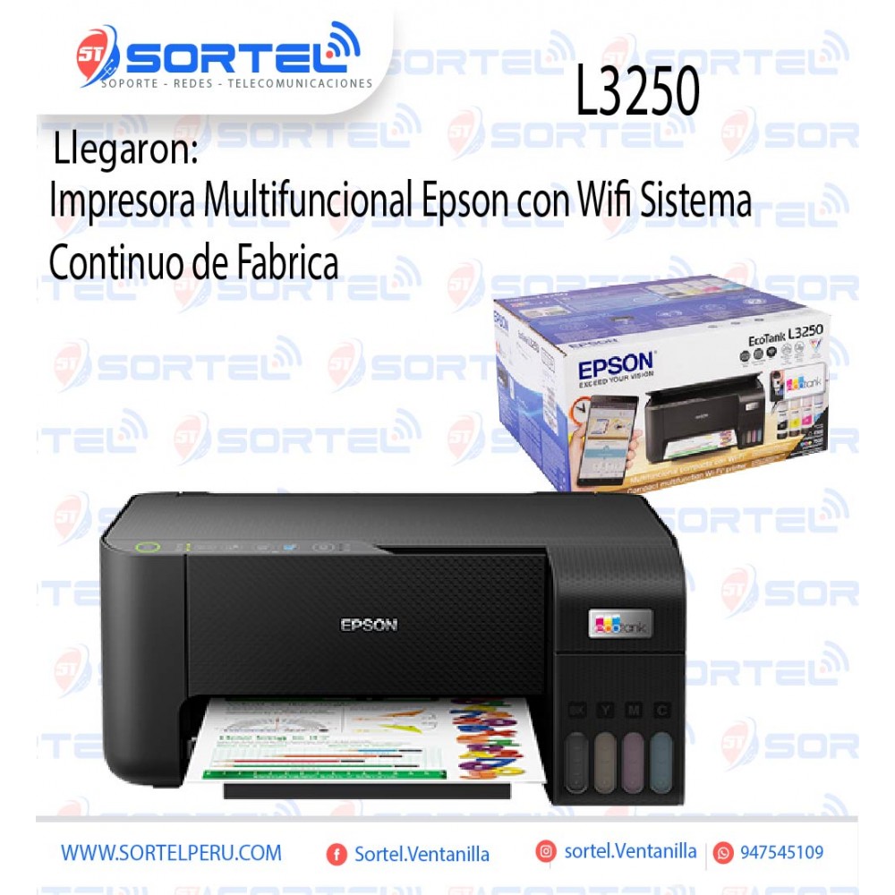 Impresora Multifunción Epson Ecotank L3250 S Contínuo Wifi