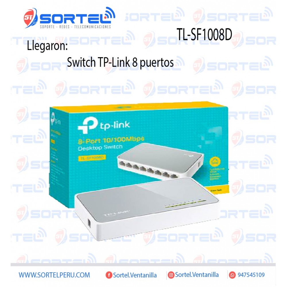TL-SF1008D Switch de Escritorio de 8 Puertos de 10/100Mbps